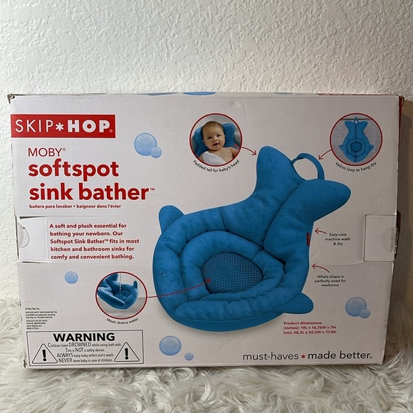 SKIP HOP Moby Softspot Sink Bather Blue - Picture 3 of 4